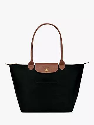 Longchamp Le Pliage Original Large Shoulder Bag, Black | John Lewis (UK)