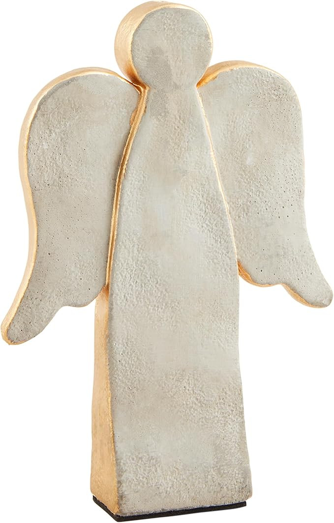 Mud Pie Concrete Gold Angel Sitter, Small, 6 3/4" x 4 3/4" | Amazon (US)