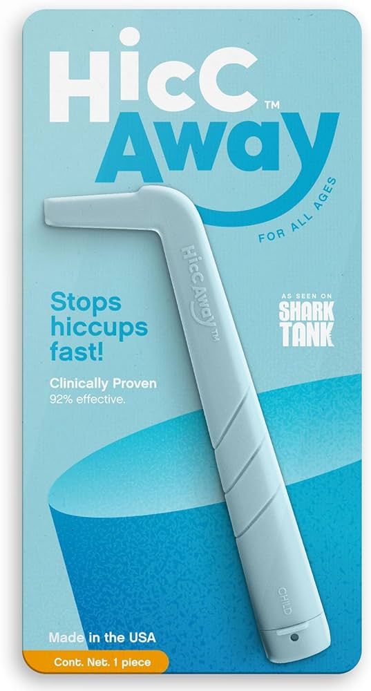 HICCAWAY Hiccup Straw Stops hiccups Fast! Clinically Proven Hiccup Relief for All Ages. Shark Tan... | Amazon (US)