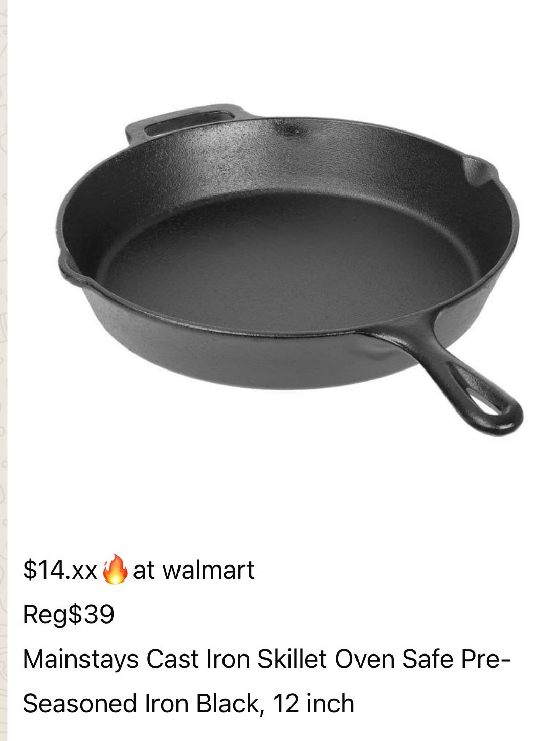 Castiron skileet 12inch