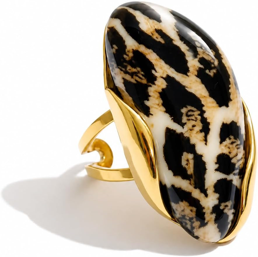 Mchic Colorful Chunky Statement Rings for Women Large Acrylic Resin Jewelry | Amazon (US)
