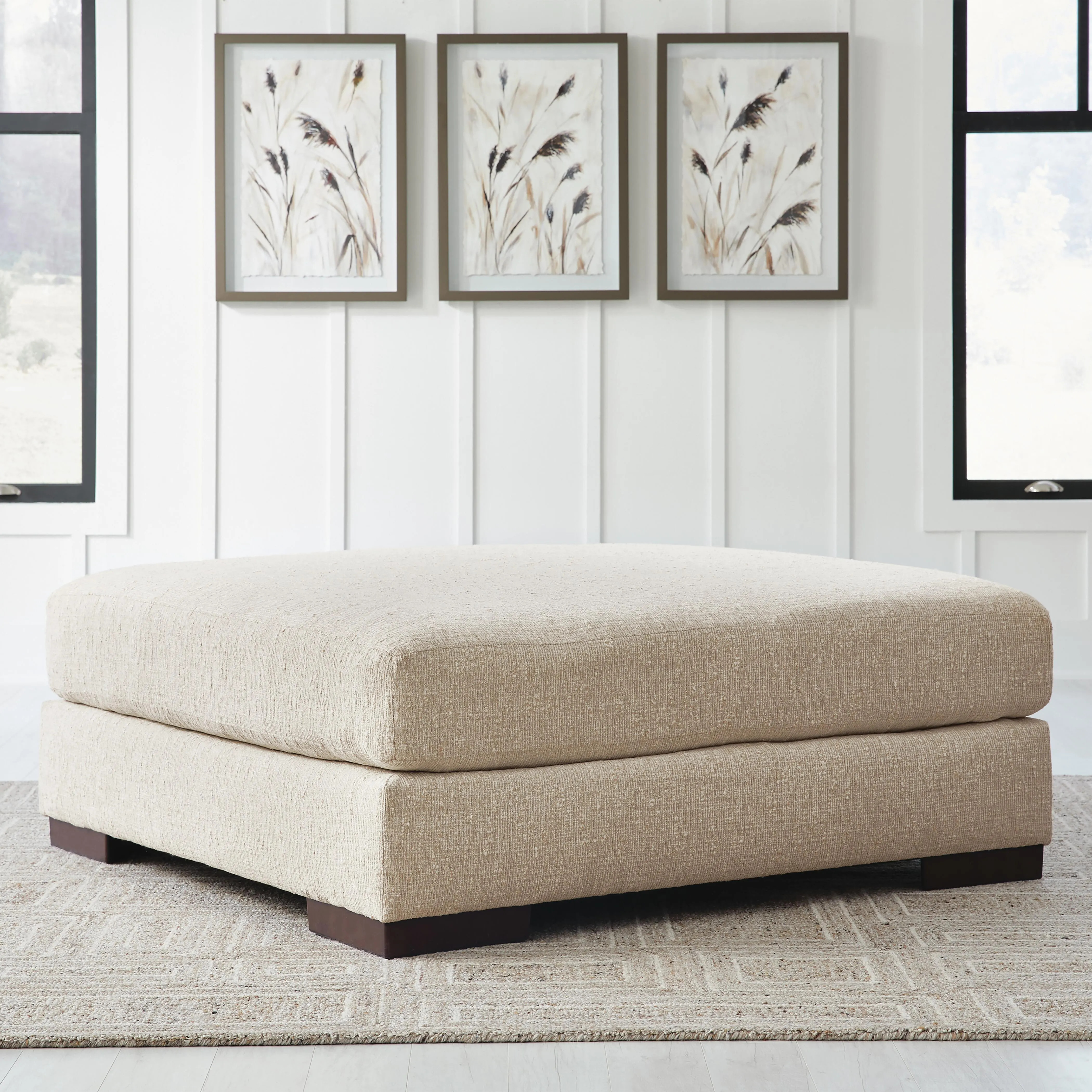 Cavella Next-Gen Nuvella\u2122 Performance Fabric Oversized Accent Ottoman | Ashley