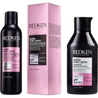 Redken Acidic Color Gloss Activated Glass Gloss Treatment 237ml and Conditioner 300ml, Colour Protection Routine for Glass-Like Shine | Look Fantastic (ROW)