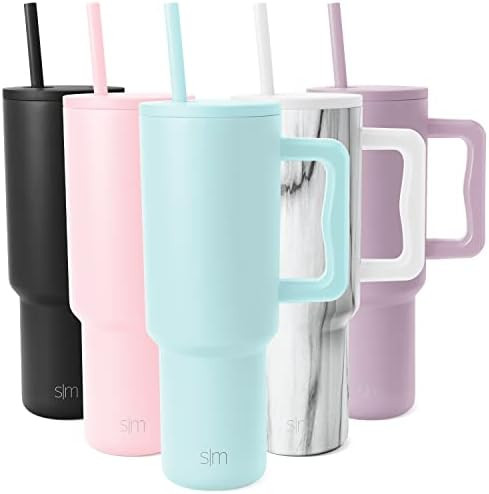Simple Modern 40 oz Tumbler with Handle and Straw Lid | Reusable Insulated Stainless Steel Travel... | Amazon (US)