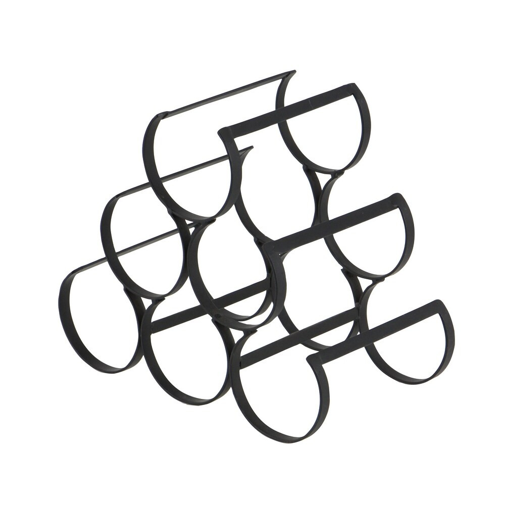Industrial Style 6 Metal Wine Rack, Black (Black) | Bed Bath & Beyond
