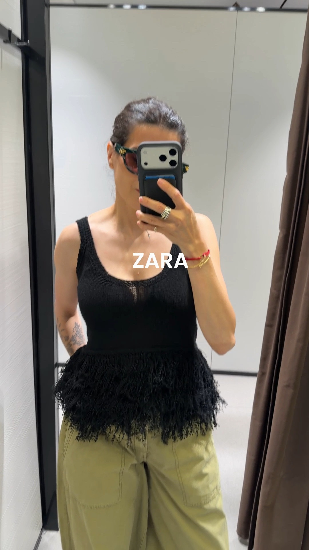 Wearing a size S in this Zara fringe top. Oversized cargo pants in a size 34 (I’m usually a size 26 US in pants).

@Quince #quincepartner

#LTKmodest #LTKstyletip #LTKsummer