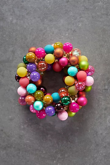 Good Cheer Bauble Ornament Wreath | Anthropologie (US)