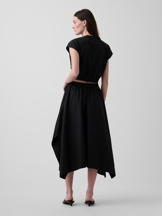 Poplin Midi Handkerchief Skirt | Gap (US)