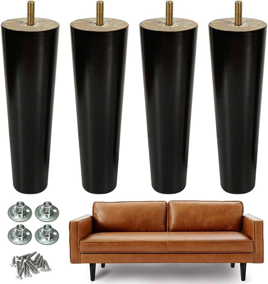 Amazon.com: AORYVIC 8 inch Wood Furniture Legs Replacement Sofa Legs Pack of 4 for Couch Feet Che... | Amazon (US)
