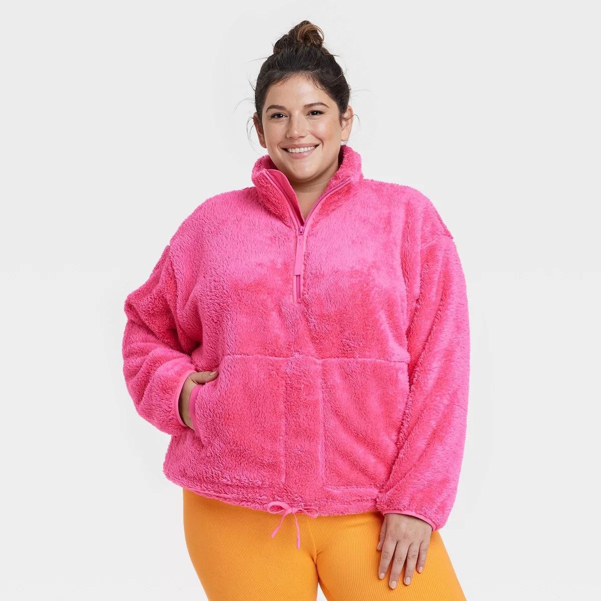 Women's High Pile Fleece 1/2 Zip Pullover - All In Motion™ | Target