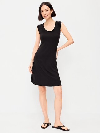 Short-Sleeve Scoop-Neck Mini Dress | Old Navy (US)