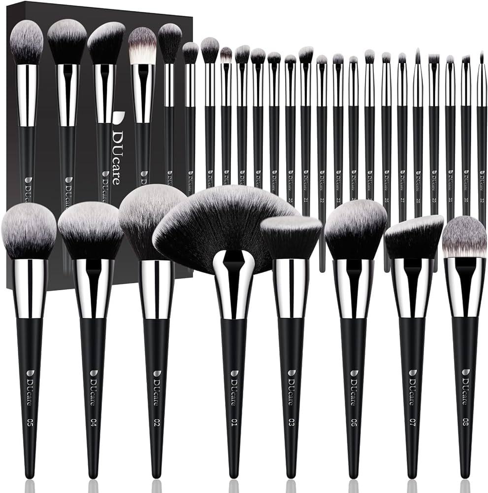 DUcare Makeup Brushes Professional 32Pcs Make up Brushes Set Premium Synthetic Kabuki Foundation ... | Amazon (US)