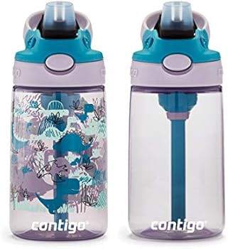 Contigo Kids Water Bottle with Redesigned AUTOSPOUT Straw, 14 oz., Dinos, 2-Pack | Amazon (US)