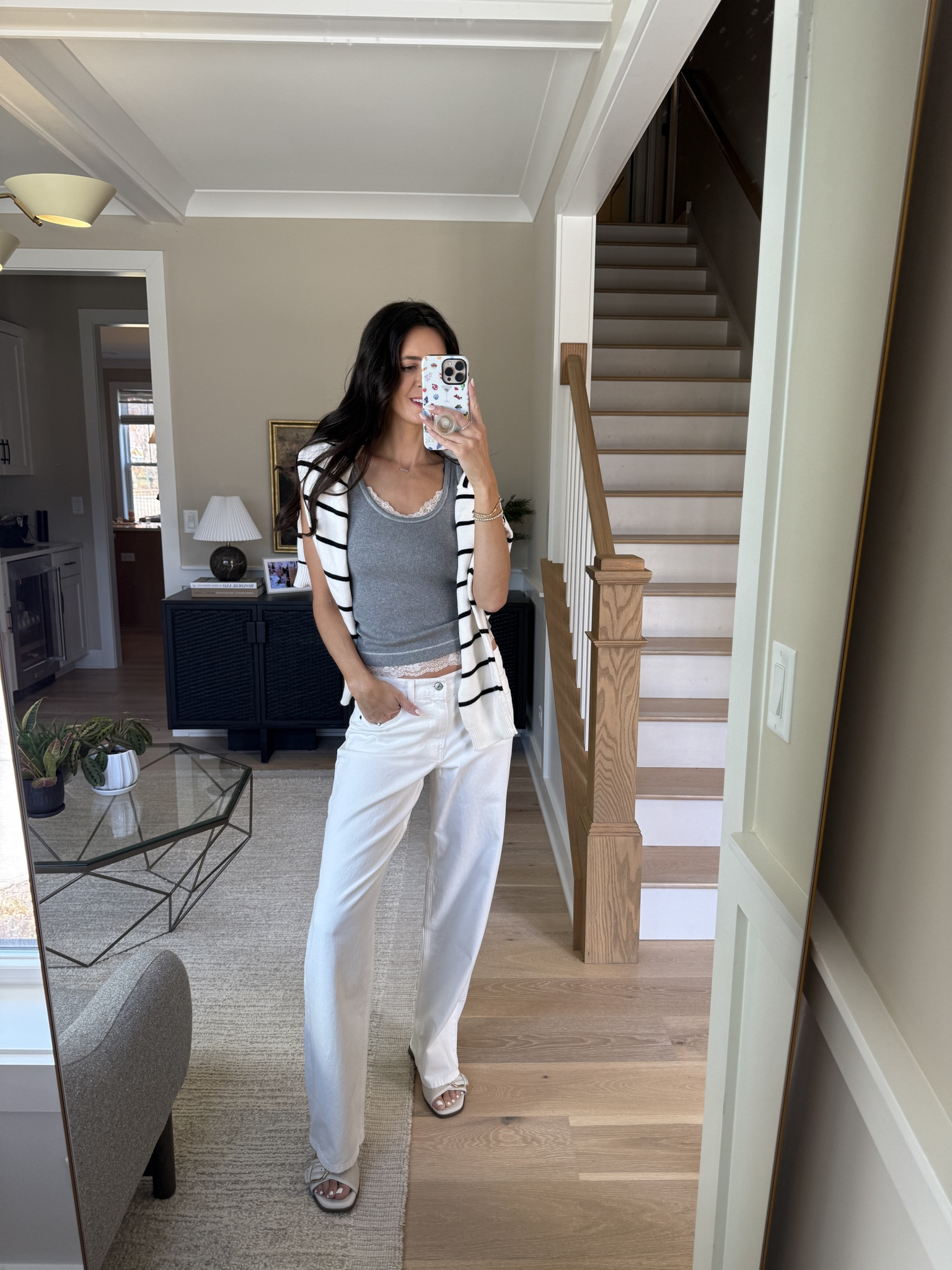 Wearing the tall in the pants - I’m 5’10. Causal mom outfit, spring style, white jeans 

#LTKTall #LTKSpringSale #LTKmomlife
