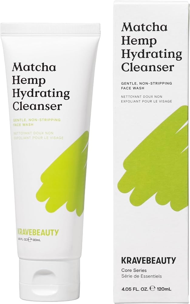 KraveBeauty Matcha Hemp Hydrating Cleanser - Daily Gentle Non-Stripping Face Wash Enriched with M... | Amazon (US)