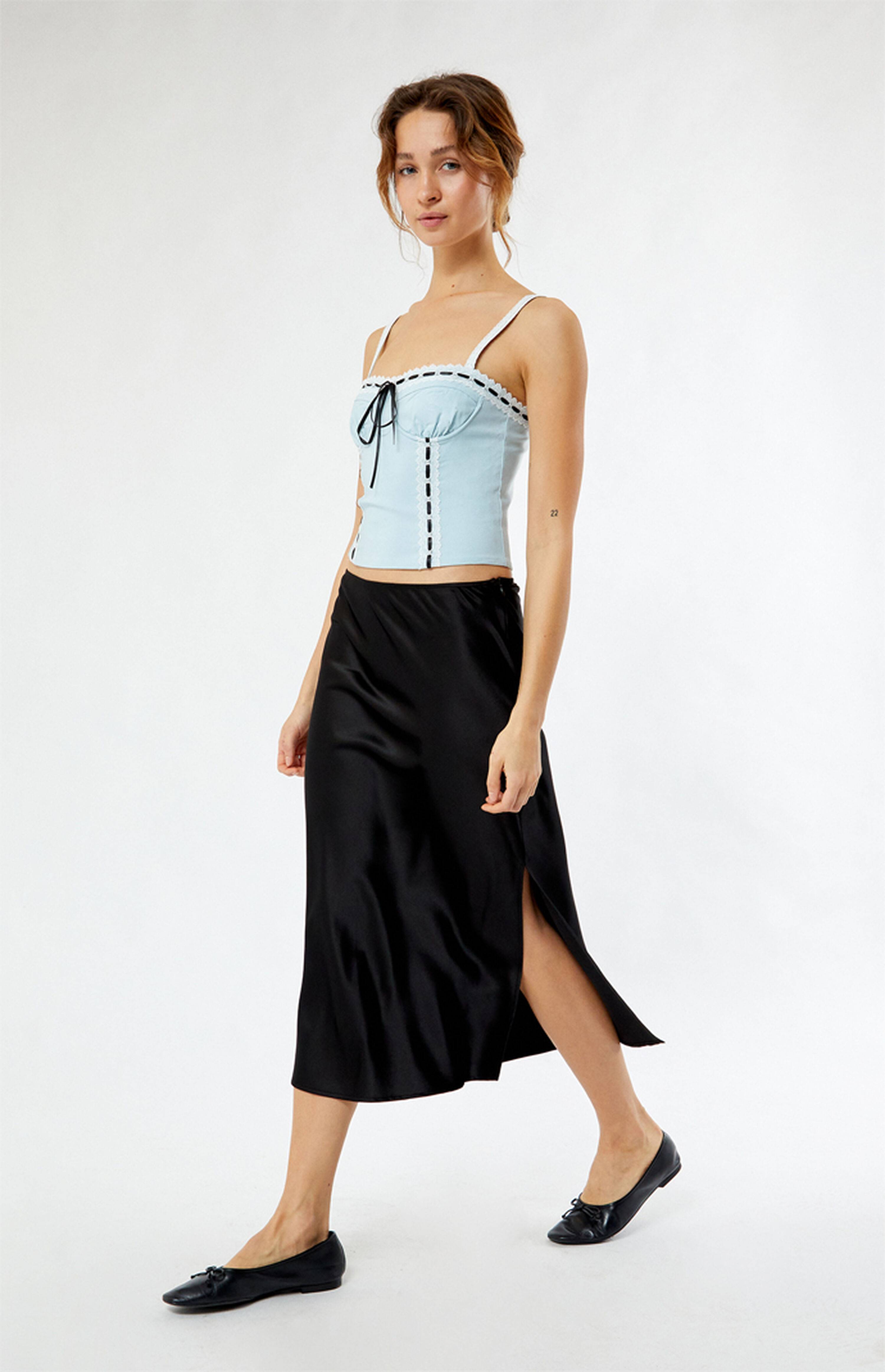LA Hearts Satin Midi Skirt | PacSun