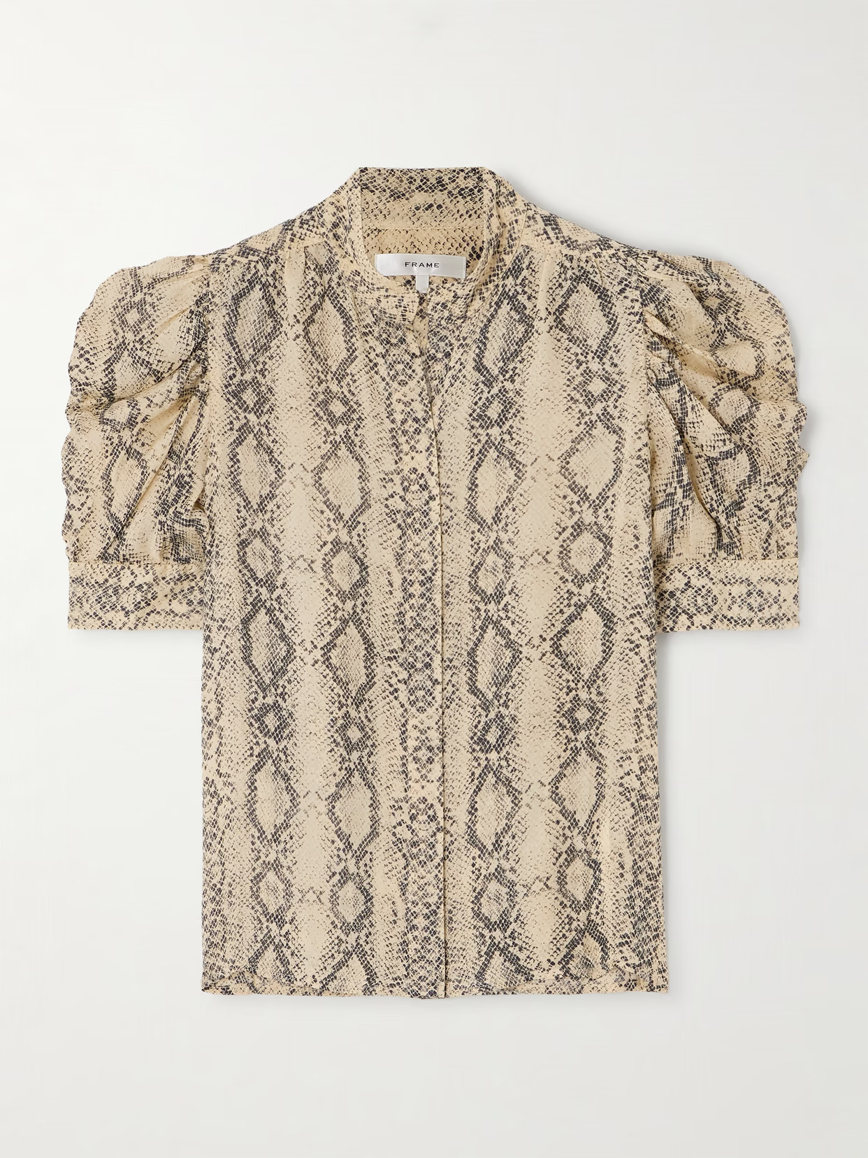 FRAME - Gillian Snake-print Silk-chiffon Shirt - Animal Print | NET-A-PORTER (US)