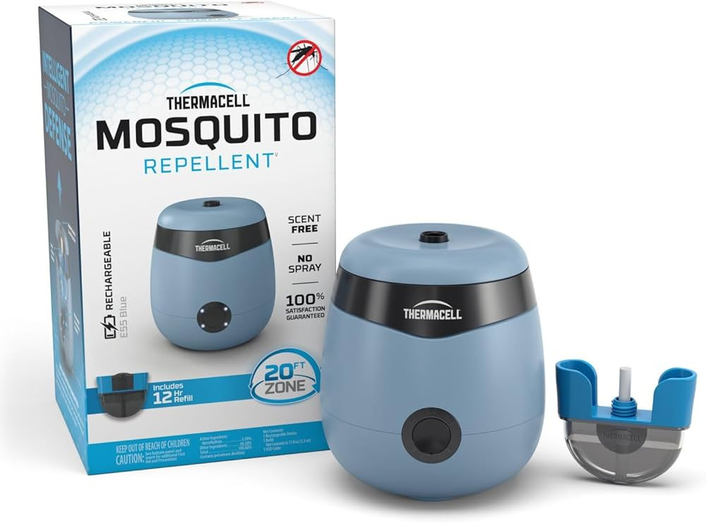 Thermacell Mosquito Repellent E-Series Rechargeable Repeller with 20’ Mosquito Protection Zone;... | Amazon (US)