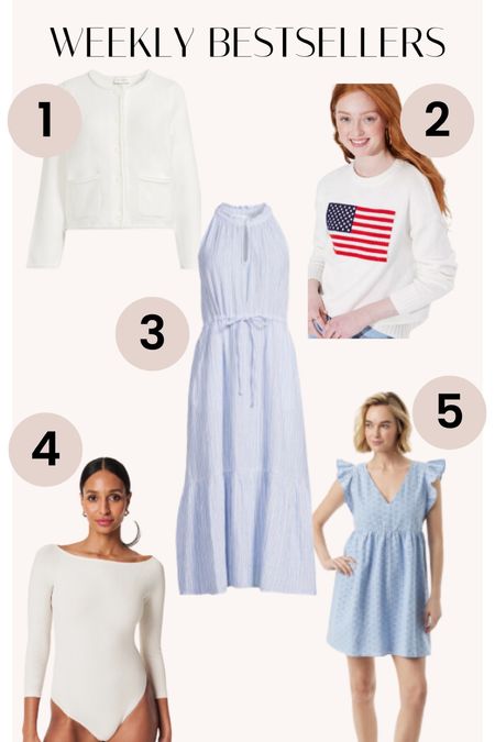 What ya’ll are loving this week! The American flag sweater is perfect for Memorial Day and 4th of July! These will sell out fast! Bestsellers // Walmart finds // Walmart fashion // Target finds // Spanx fashion // Memorial Day outfits // summer dresses // summer outfits 

#LTKSeasonal #LTKFindsUnder50 #LTKStyleTip
