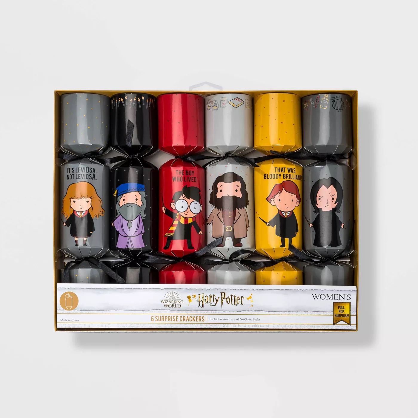 Women's Harry Potter 6pk Surprise Crackers Low Cut Socks - Assorted Colors 4-10 | Target
