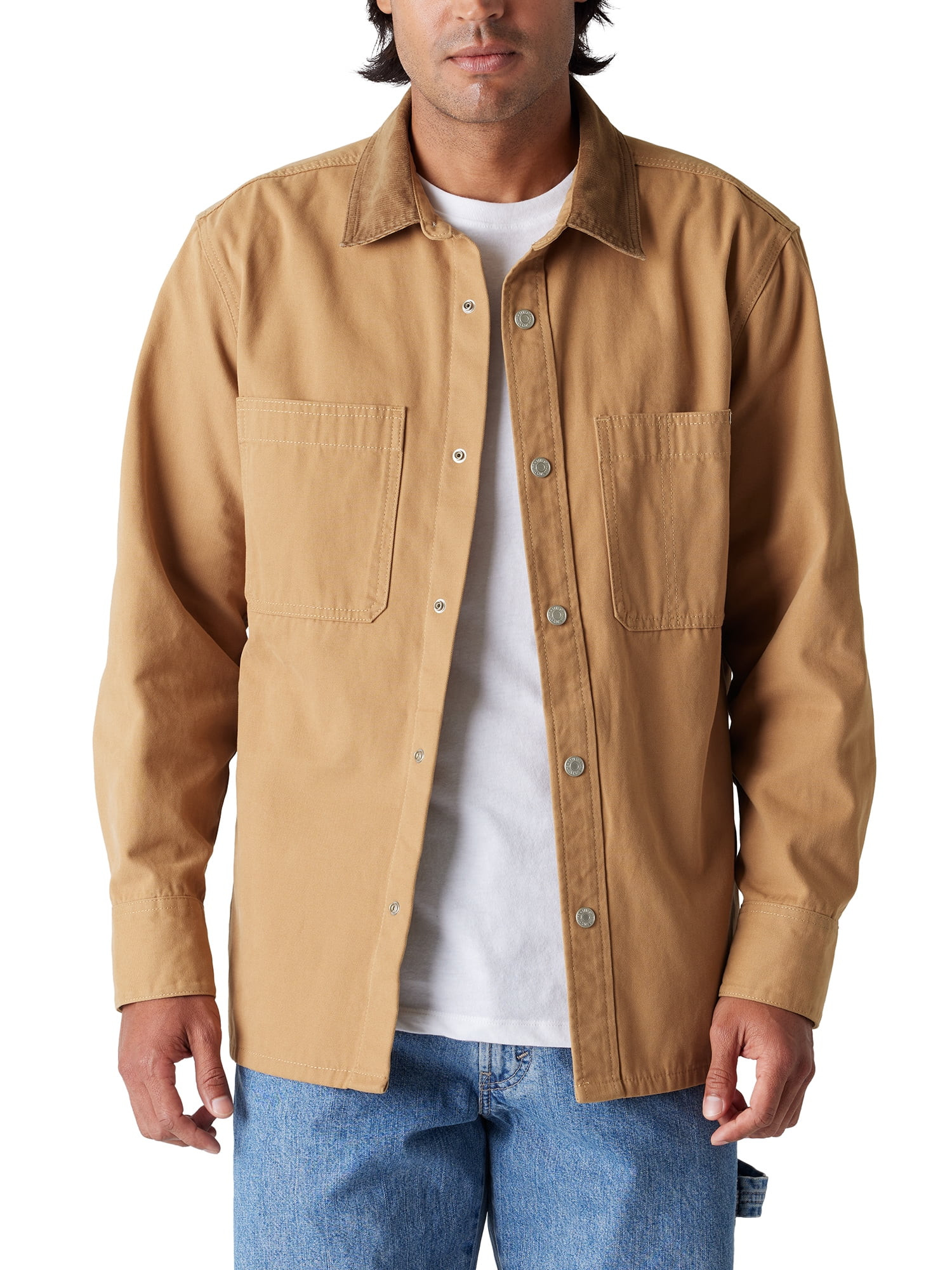 Levi Strauss Signature Men's Utility Corduroy Collar Shirt Jacket | Walmart (US)