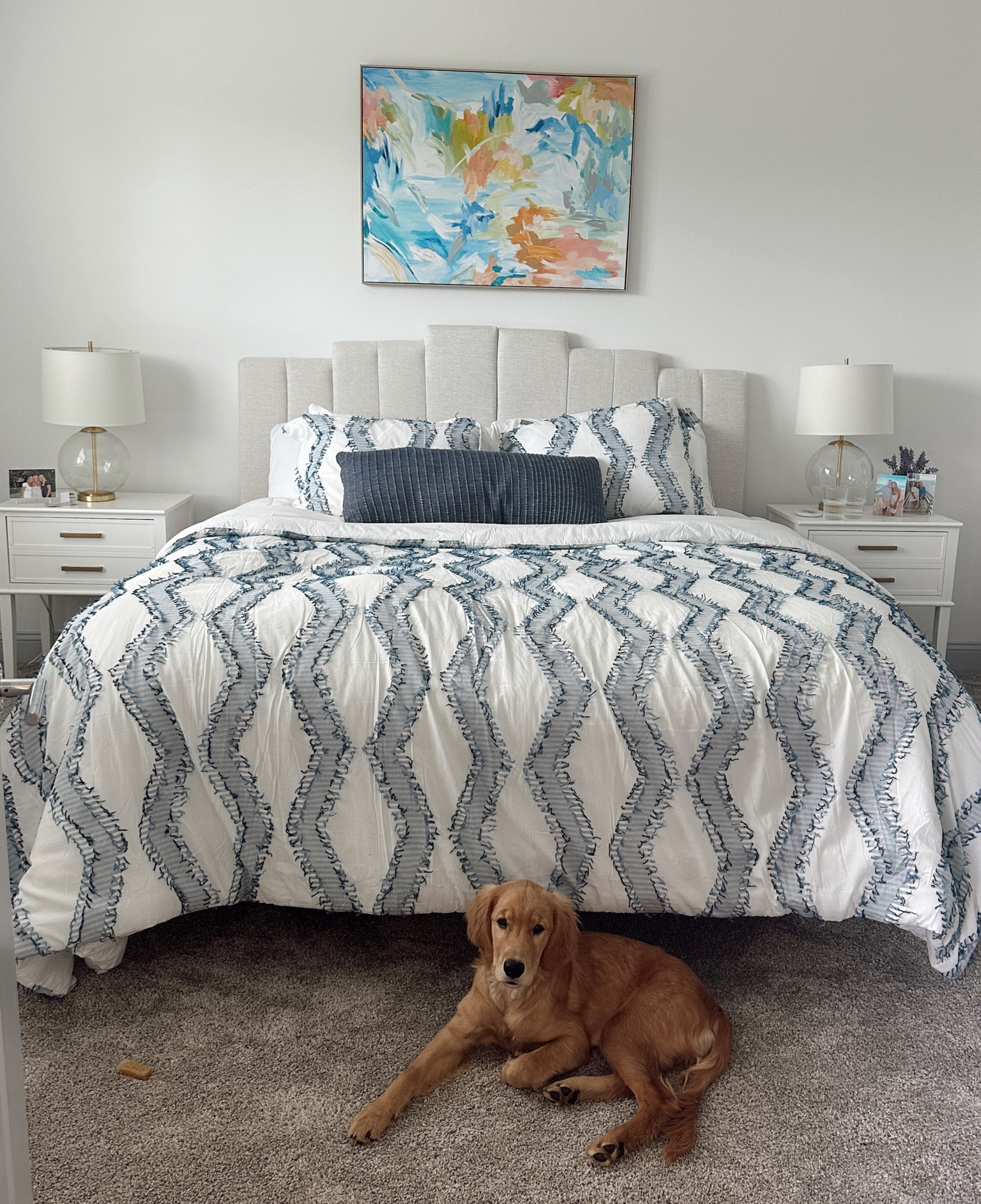 Bedroom decorations!! Headboard, sheets, night stand, lamps!! All linked!! Amazon painting! 

#LTKFind #LTKSeasonal #LTKstyletip