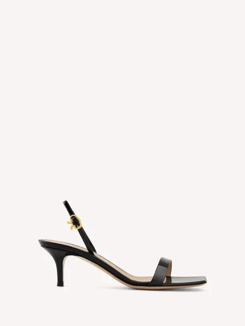 Gianvito Rossi Ribbon Kitten Sandals in Black at Nordstrom, Size 39.5 | Nordstrom