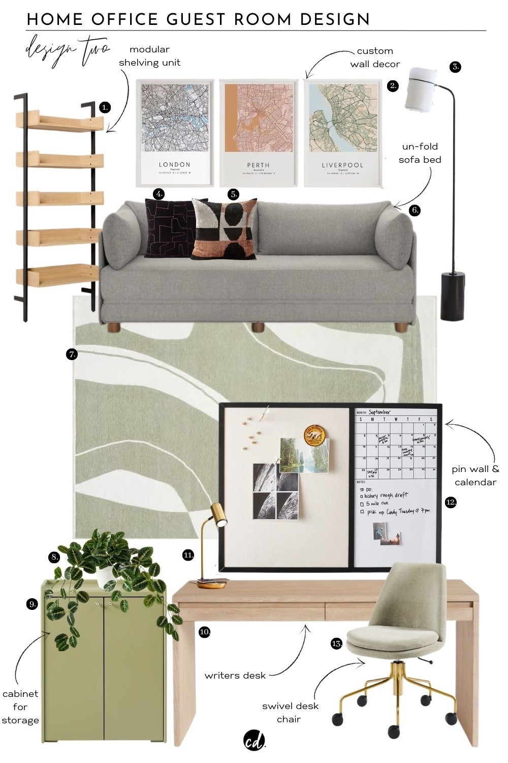 Home Office Guest Room: Design Two

#LTKhome