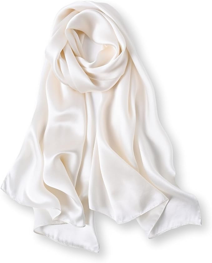 PoeticEHome 100% Mulberry Silk Long Scarf Wrap - Women's Large Oblong Sunscreen Shawl with Gift P... | Amazon (US)