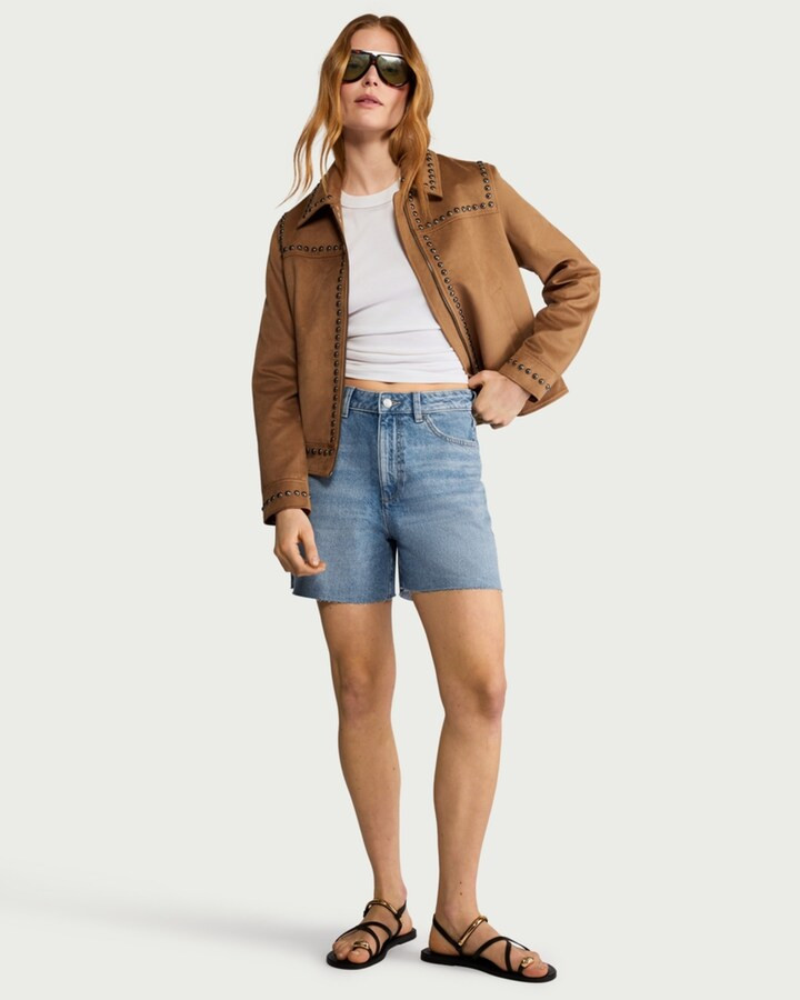 F&F Pure Cotton Denim Shorts in Blue | Tesco F&F