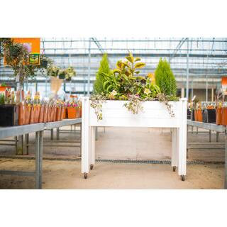 VITA Sunseeker 2 ft. x 4 ft. White Vinyl Raised Garden Bed-VT17100 - The Home Depot | The Home Depot