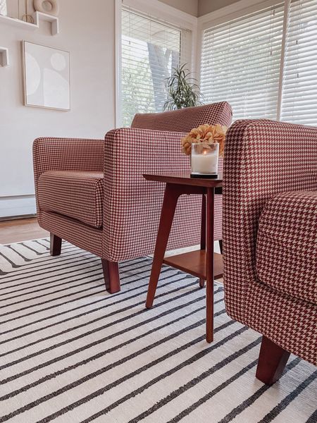 Midcentury Modern Living Room
levity chair | ruggable rug | fall home decor 

#LTKhome #LTKSeasonal #LTKsalealert