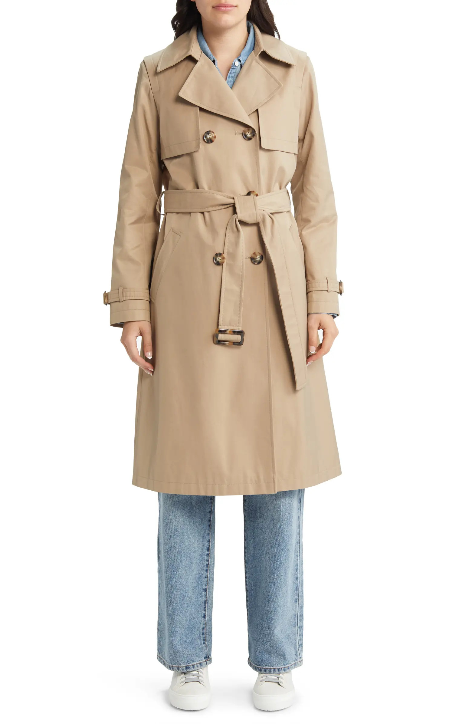 Water Resistant Double Breasted Trench Coat | Nordstrom