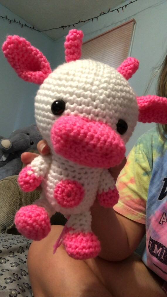 Amigrumi Cow Homemade Customizable/strawberry cow plushie/cow | Etsy | Etsy (US)