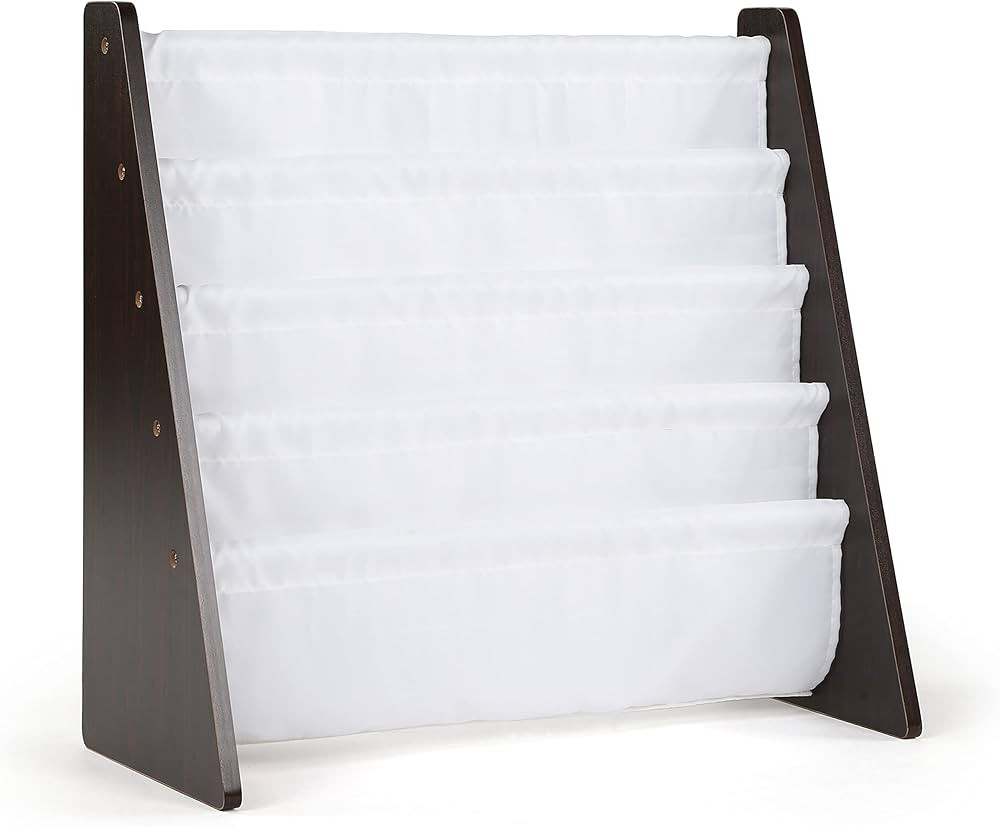 Humble Crew, Espresso/White Kids Book Rack Storage Bookshelf, 4 Tiers | Amazon (US)