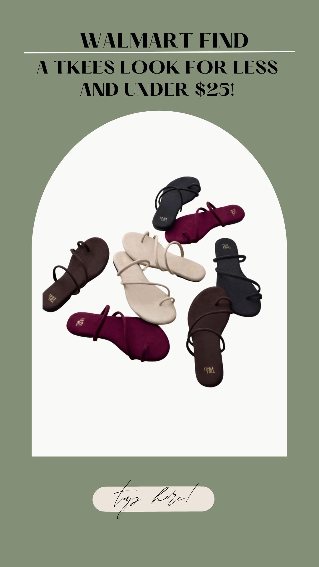 WALMART FINDS; a great look for less for the Tkees sandals that are usually $85! 

 #LTKgrwm #LTKSeasonal