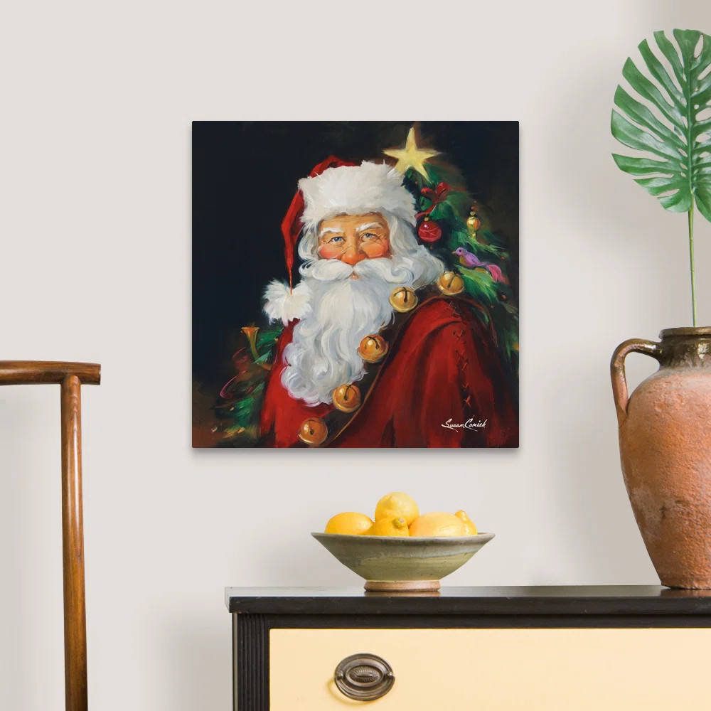 Thuc " Santa Portrait " by Susan Comish Painting Print | Wayfair North America