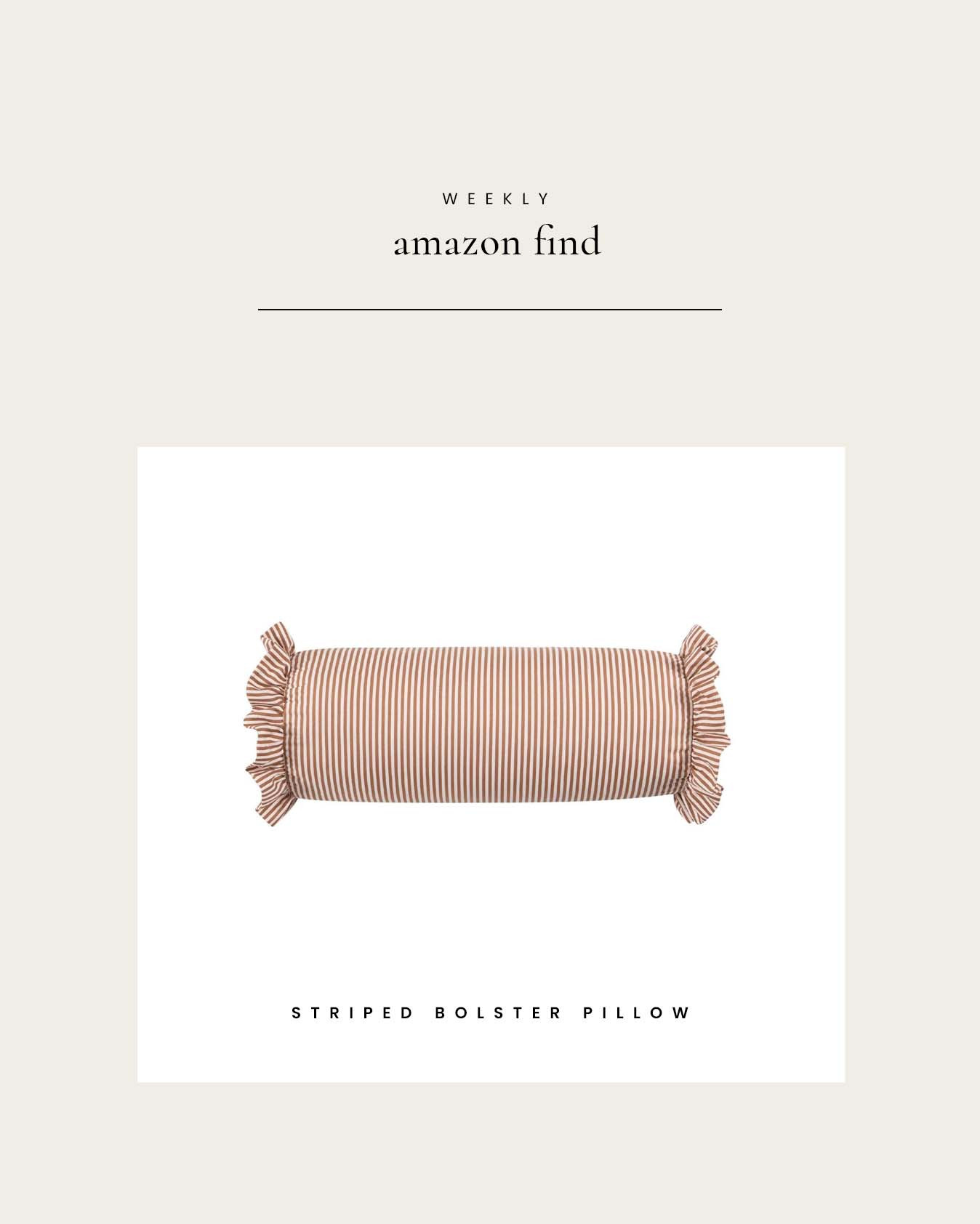 Weekly Amazon Find : Striped Bolster Pillow with Ruffled Edges

#LTKHome