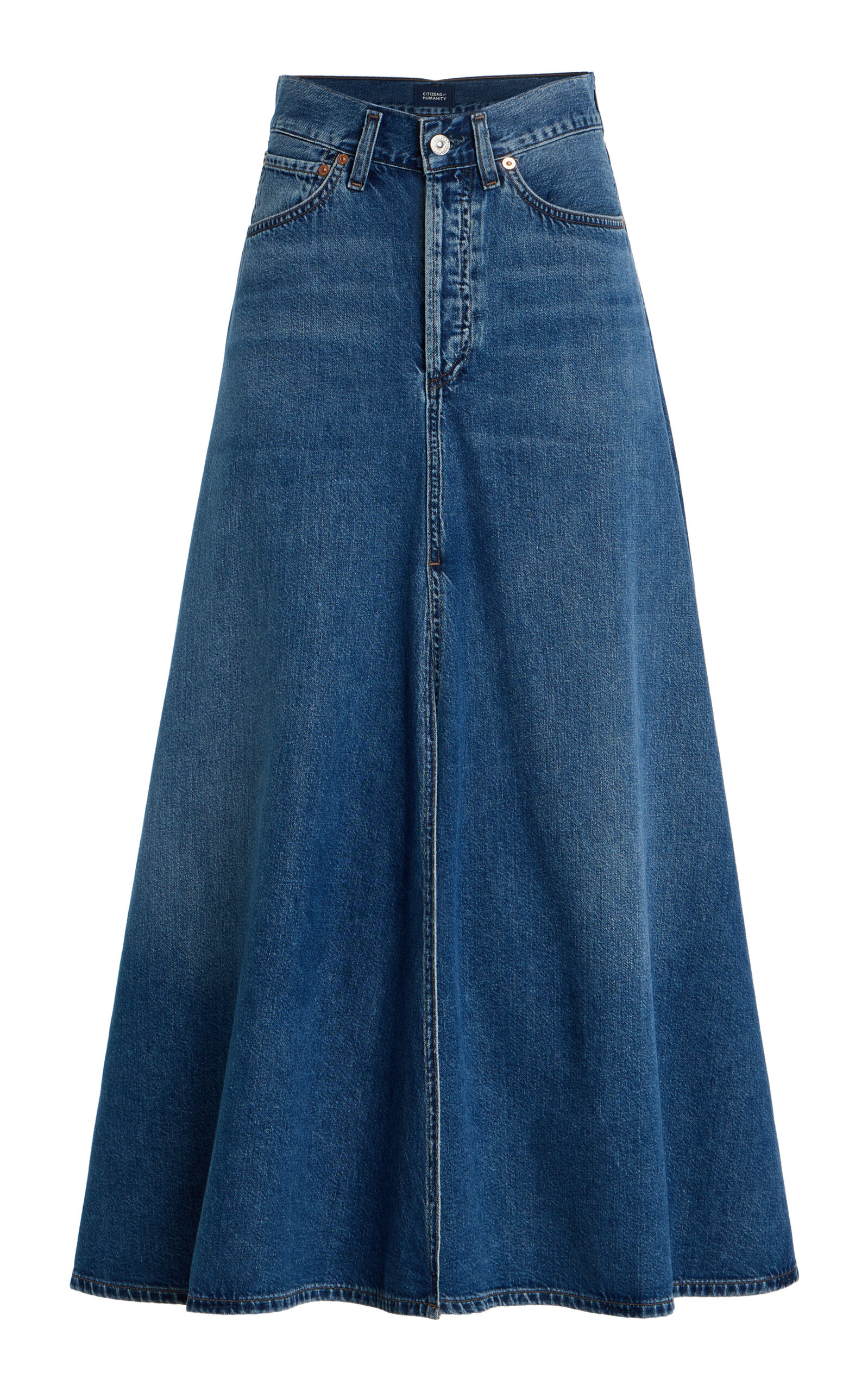 x Bloom Farm Exclusive Fluid Denim Maxi Skirt | Moda Operandi (Global)