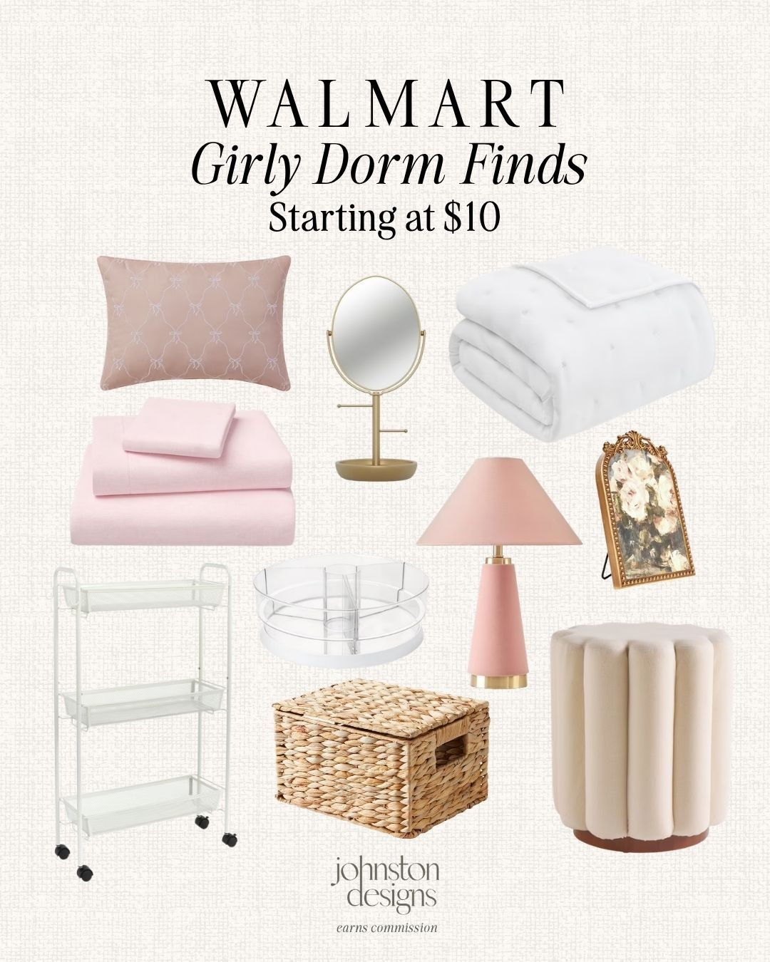 Walmart dorm finds with affordable new arrivals for a cute, cozy college setup. 🌸

Walmart dorm finds, affordable new arrivals, dorm room decor, college essentials, pink bedding, vanity mirror, storage cart, woven basket, table lamp, makeup organizer, tufted ottoman, cozy room, girly decor, organization.

 

 #LTKHome