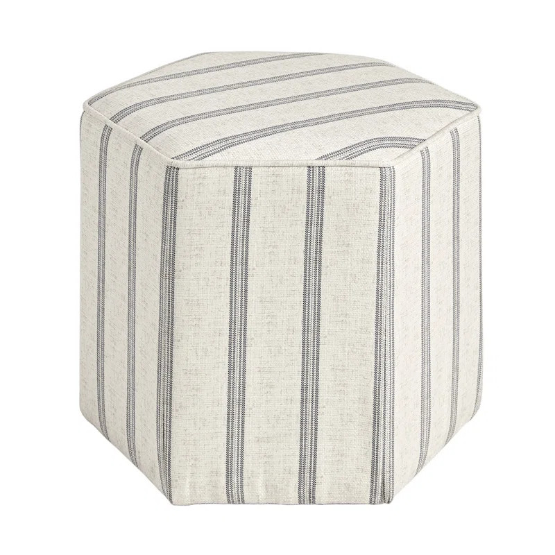 Ellen 18'' Wide Striped Cube Ottoman | Wayfair North America