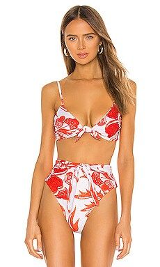 Mara Hoffman Carla Bikini Top in Red Multi from Revolve.com | Revolve Clothing (Global)