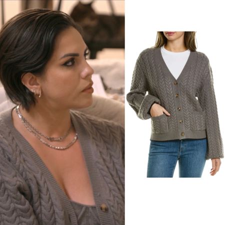 Katie Maloney’s Grey Cable Knit Cardigan 