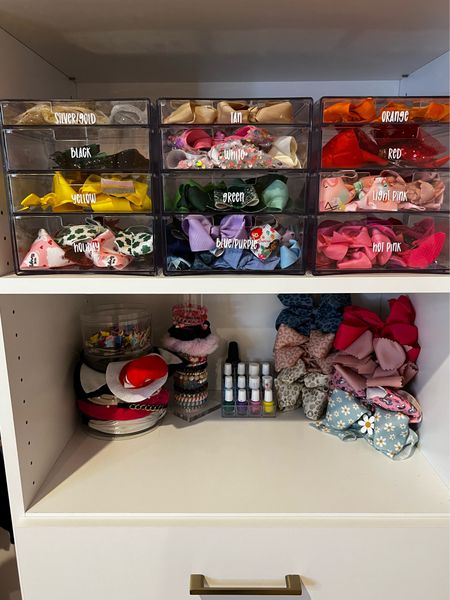 Bow organization! This has been a game changer with getting ready! #target #organizewithme #organization #accessoryorganization