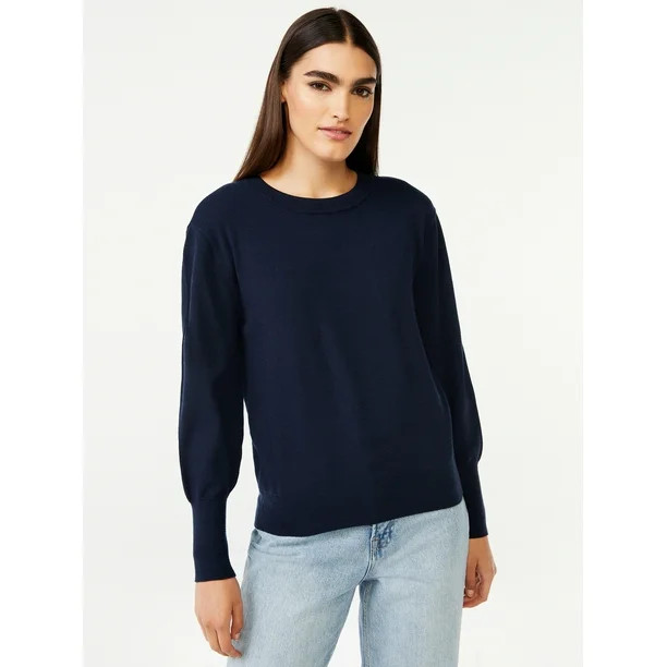 Free Assembly Women’s Boxy Crewneck Sweater - Walmart.com | Walmart (US)