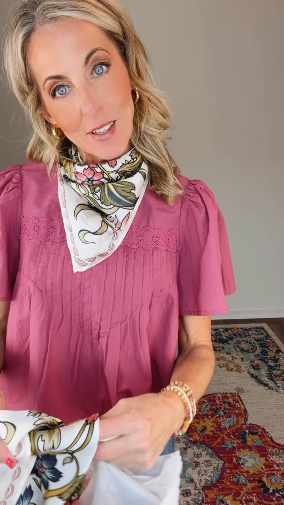 Make a stylish statement with this $25 Short-Sleeve Lace Pintuck Blouse from Universal Thread™. Made of 100% cotton for all-day comfort, this blouse features pintuck and lace detailing on the front for an elegant charm. The crew neckline with keyhole back allows ease of wear, while the flutter sleeves adds a flowy look. You can pair it with various jeans or shorts for versatile looks.

#LTKootd #LTKmomlife #LTKgrwm