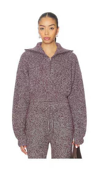 Dale Half Zip Sweater in Raisin Heather | Revolve Clothing (Global)