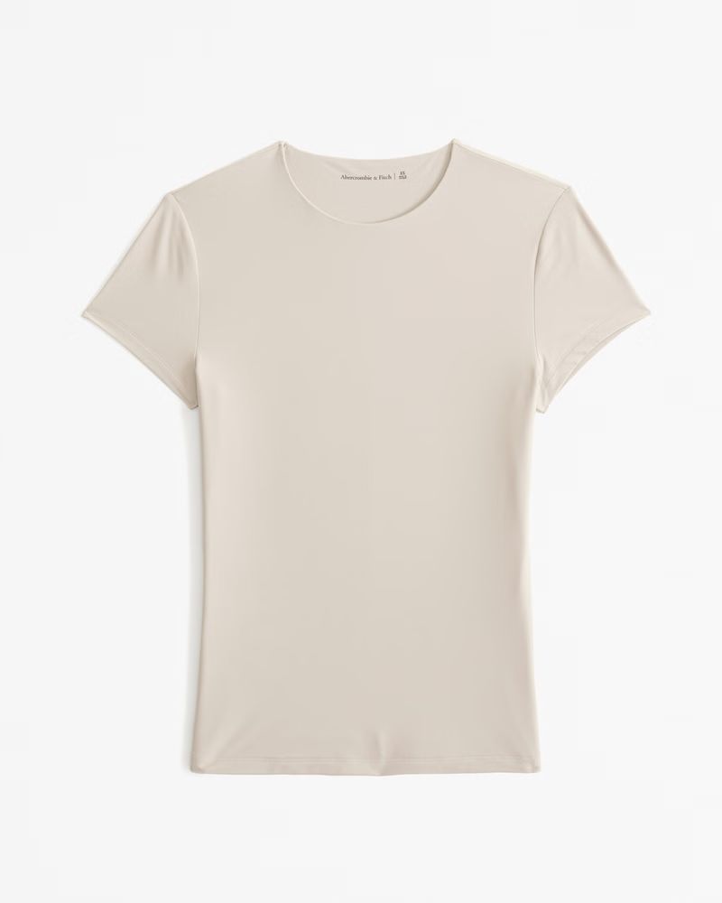 Women's Soft Matte Seamless Tuckable Baby Tee | Women's New Arrivals | Abercrombie.com | Abercrombie & Fitch (US)