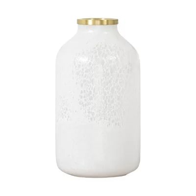Quesada White Ceramic Table Vase Everly Quinn Size: 12.99" H x 6.88" W x 6.88" D | Wayfair North America