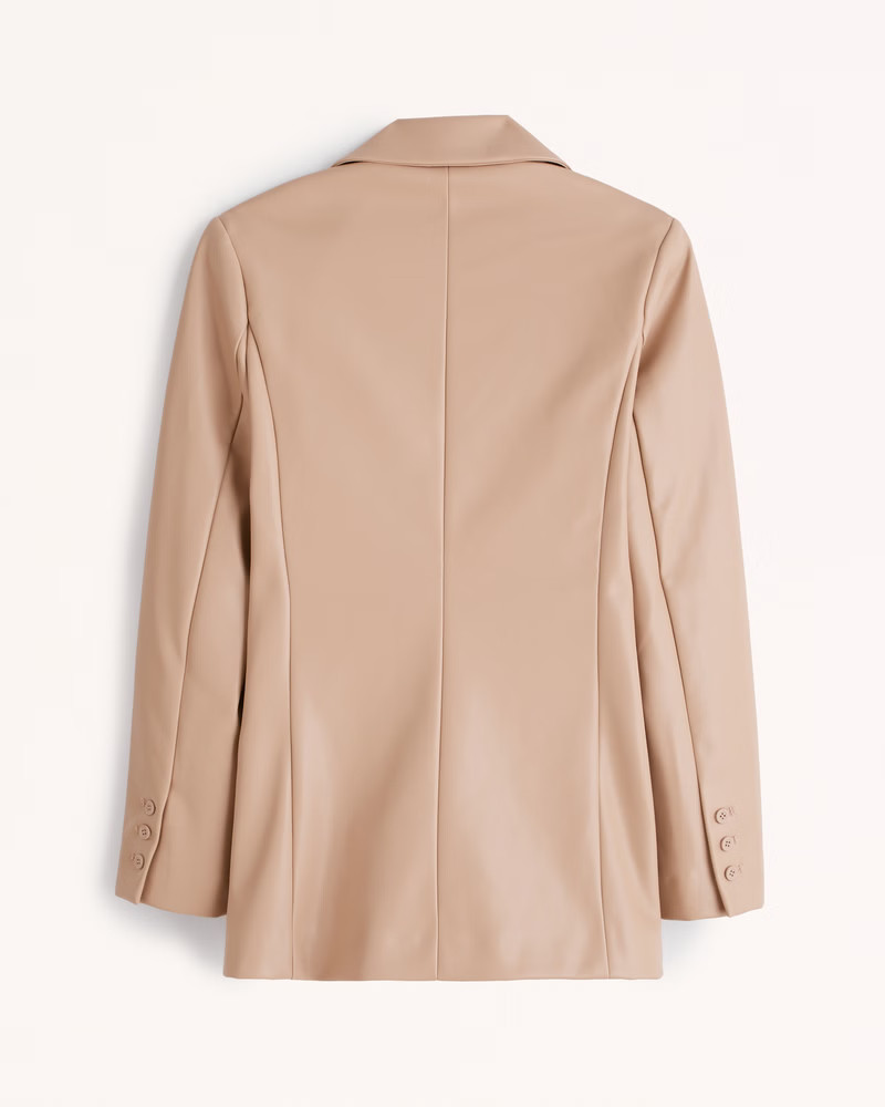 Women's Vegan Leather Blazer | Women's Coats & Jackets | Abercrombie.com | Abercrombie & Fitch (US)